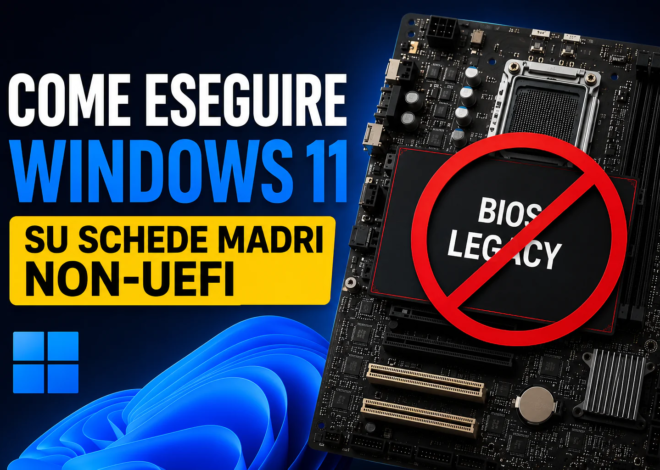 Come eseguire Windows 11 su schede madri non UEFI: tutti i metodi