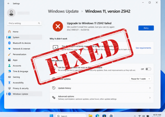 Non riesco ad aggiornare a Windows 11 25H2: tutti i rimedi
